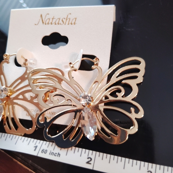 Natasha Butterfly Earrings - Picture 6 of 11